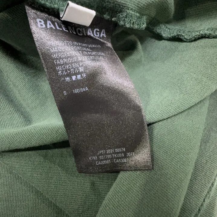 Balenciaga Balenciaga SS22 Destroyed Green Graphic T-Shirt Size US S / EU 44-46 / 1 - 4 Thumbnail