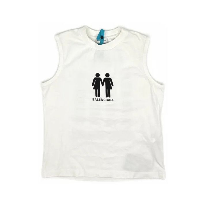 Balenciaga Balenciaga Sleeveless Logo Tank Top for Men Size US L / EU 52-54 / 3 - 2 Thumbnail