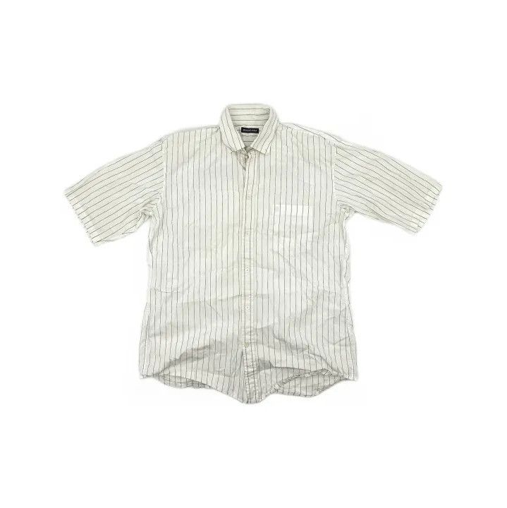 Balenciaga Balenciaga Striped Logo Short Sleeve Shirt Size US S / EU 44-46 / 1 - 2 Thumbnail