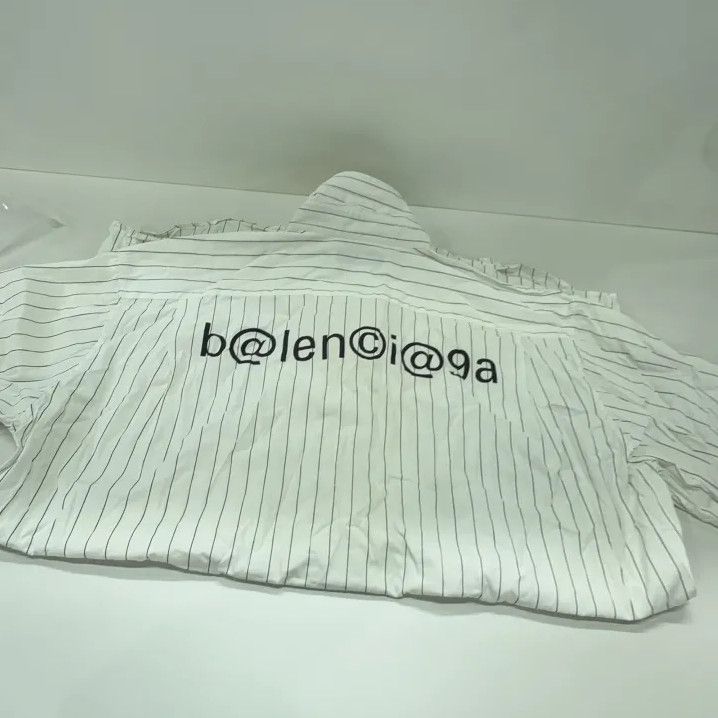 Balenciaga Balenciaga Striped Logo Short Sleeve Shirt Size US S / EU 44-46 / 1 - 13 Thumbnail