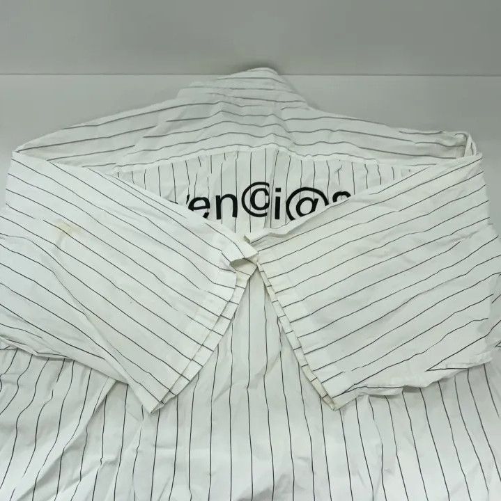 Balenciaga Balenciaga Striped Logo Short Sleeve Shirt Size US S / EU 44-46 / 1 - 15 Thumbnail