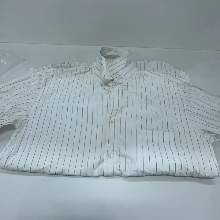 Balenciaga Balenciaga Striped Logo Short Sleeve Shirt Size US S / EU 44-46 / 1 - 8 Thumbnail