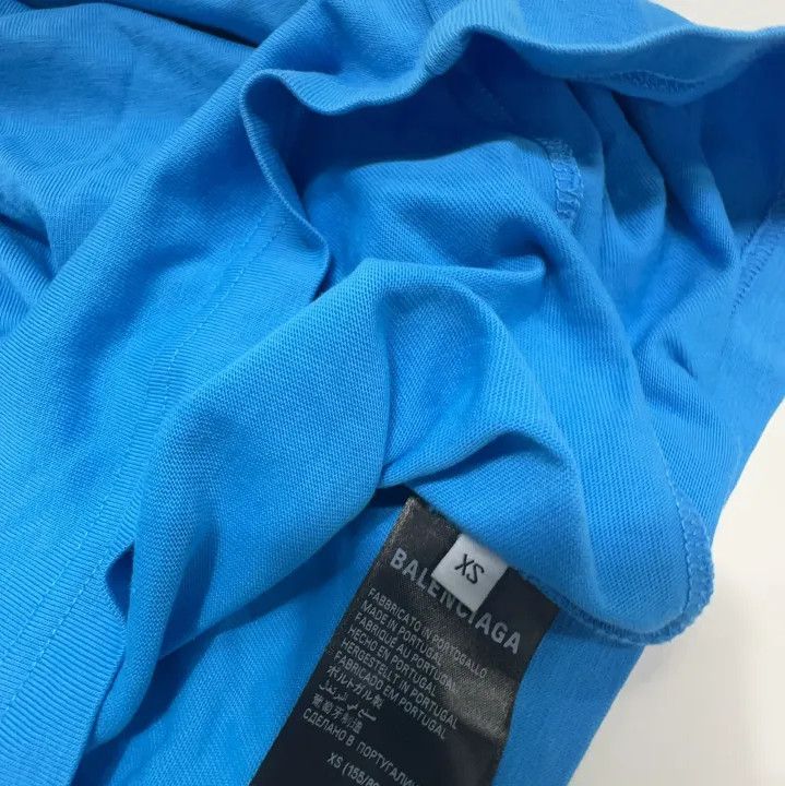 Balenciaga Balenciaga Blue Crew Neck Short Sleeve T-Shirt Size US XS / EU 42 / 0 - 4 Thumbnail