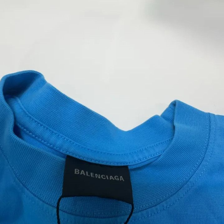 Balenciaga Balenciaga Blue Crew Neck Short Sleeve T-Shirt Size US XS / EU 42 / 0 - 6 Thumbnail