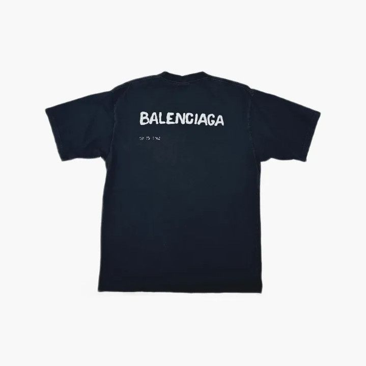 Balenciaga Balenciaga Black Logo Print Short Sleeve T-Shirt Size US M / EU 48-50 / 2 - 3 Thumbnail