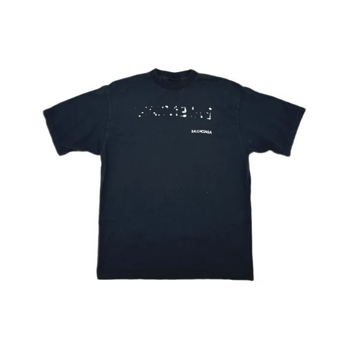 Balenciaga Balenciaga Black Logo Print Short Sleeve T-Shirt Size US M / EU 48-50 / 2 - 2 Thumbnail