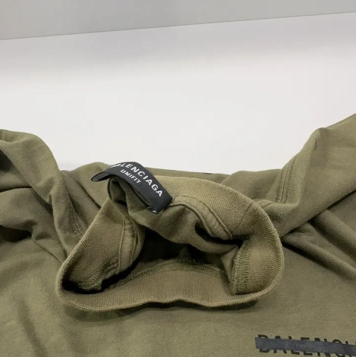 Balenciaga Balenciaga Military Green Logo Print T-Shirt Size US M / EU 48-50 / 2 - 7 Thumbnail