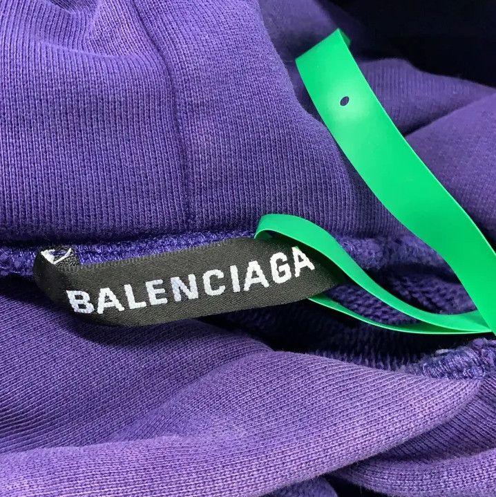Balenciaga Balenciaga Logo Hoodie in Deep Blue Size US S / EU 44-46 / 1 - 5 Thumbnail