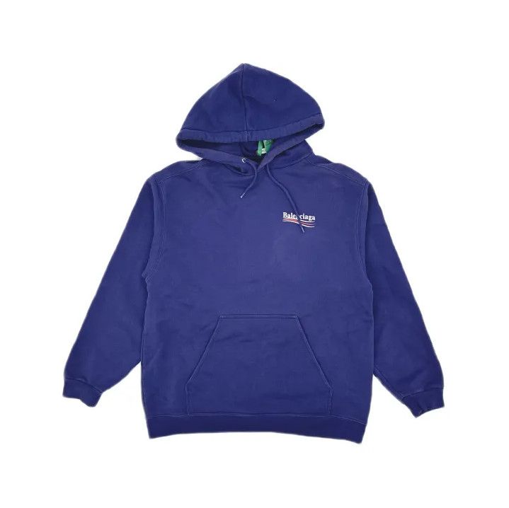 Balenciaga Balenciaga Logo Hoodie in Deep Blue Size US S / EU 44-46 / 1 - 2 Thumbnail