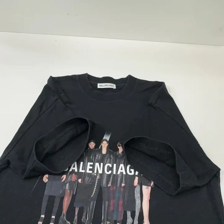 Balenciaga Balenciaga Black Crew Neck Graphic T-Shirt Size US XS / EU 42 / 0 - 11 Thumbnail