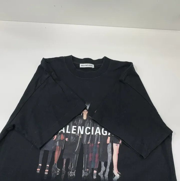 Balenciaga Balenciaga Black Crew Neck Graphic T-Shirt Size US XS / EU 42 / 0 - 10 Thumbnail