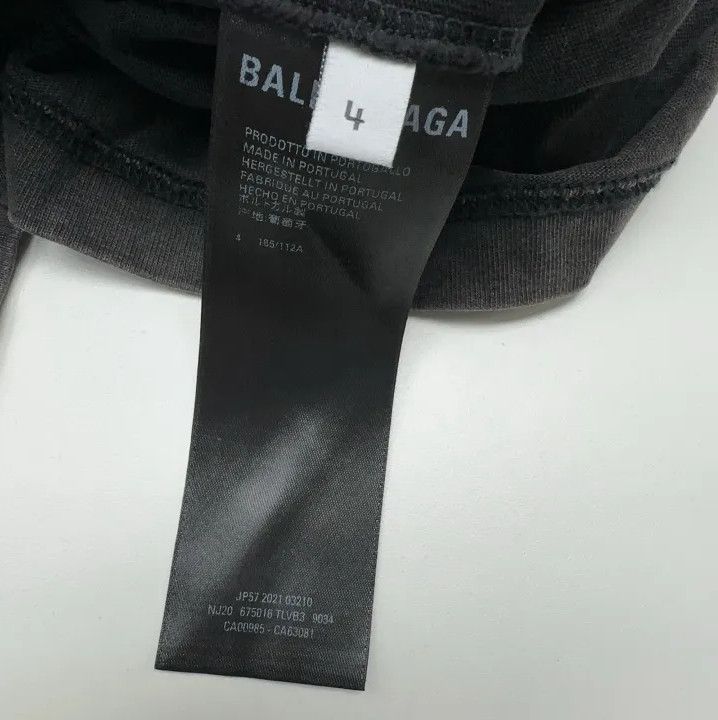 Balenciaga Balenciaga Black Logo Print Short Sleeve T-Shirt Size US M / EU 48-50 / 2 - 4 Thumbnail