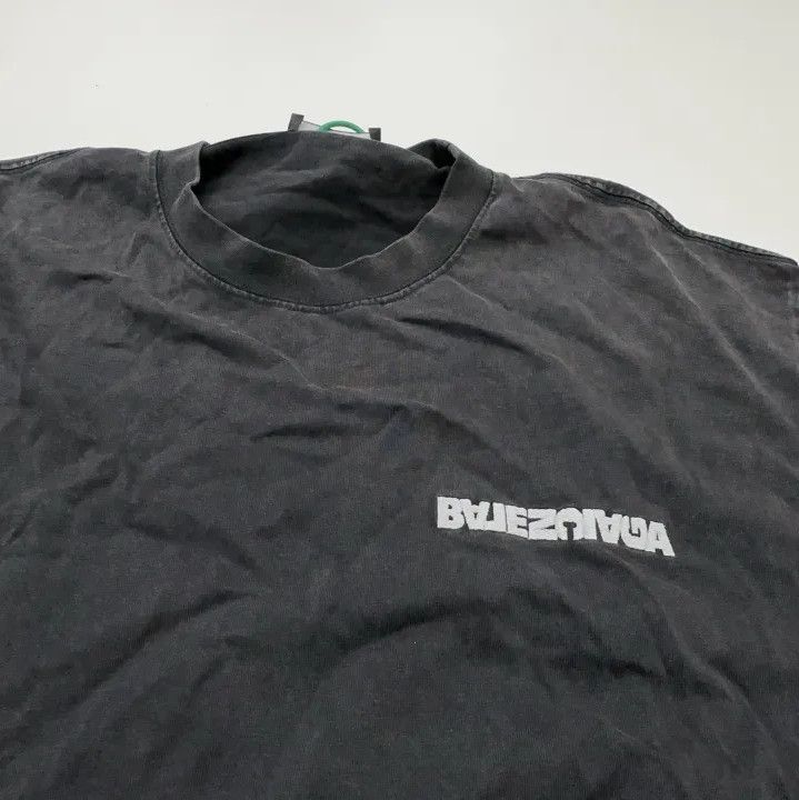 Balenciaga Balenciaga Black Logo Print Short Sleeve T-Shirt Size US M / EU 48-50 / 2 - 5 Thumbnail