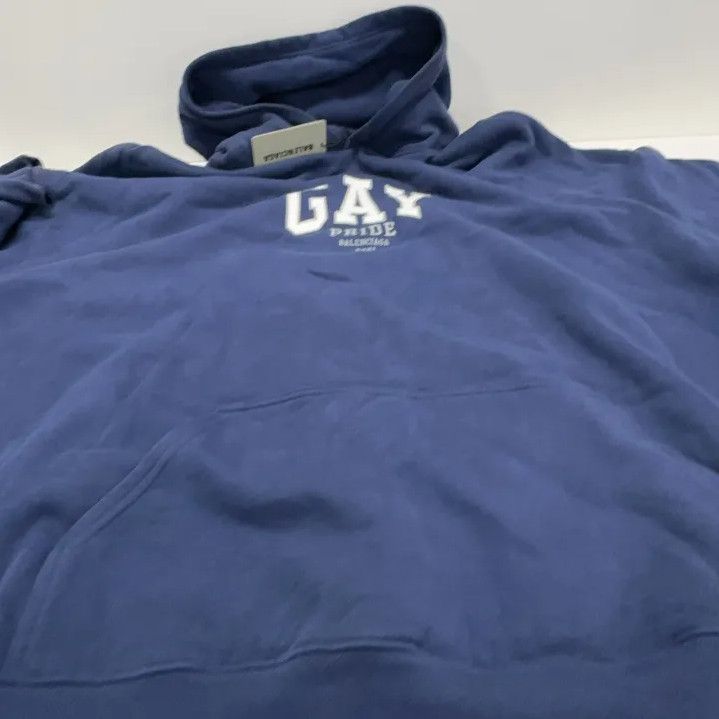 Balenciaga Balenciaga Casual Blue Long Sleeve Sweatshirt Size US S / EU 44-46 / 1 - 8 Thumbnail
