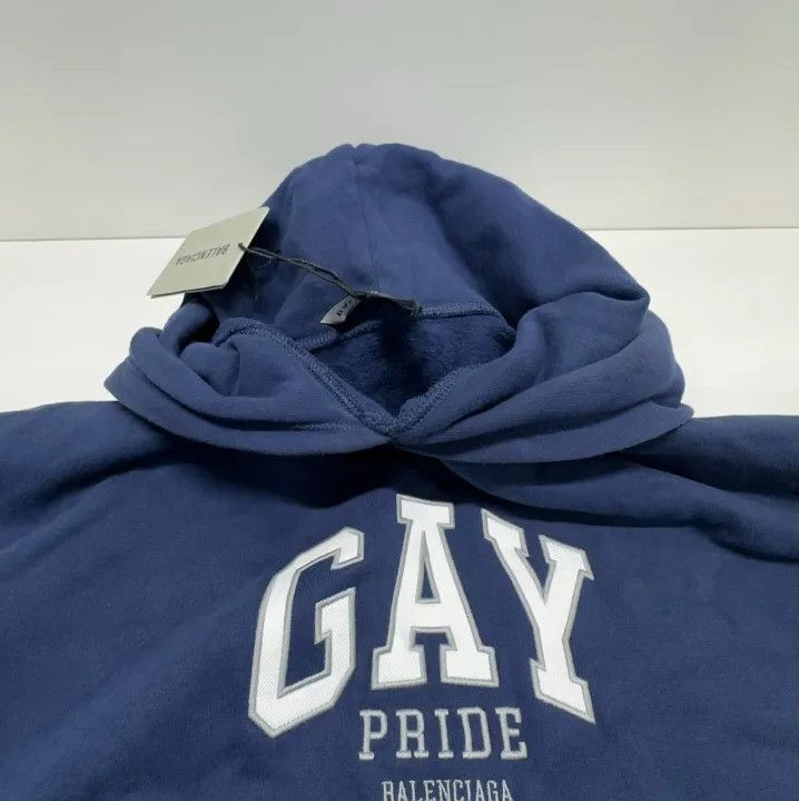 Balenciaga Balenciaga Casual Blue Long Sleeve Sweatshirt Size US S / EU 44-46 / 1 - 7 Thumbnail