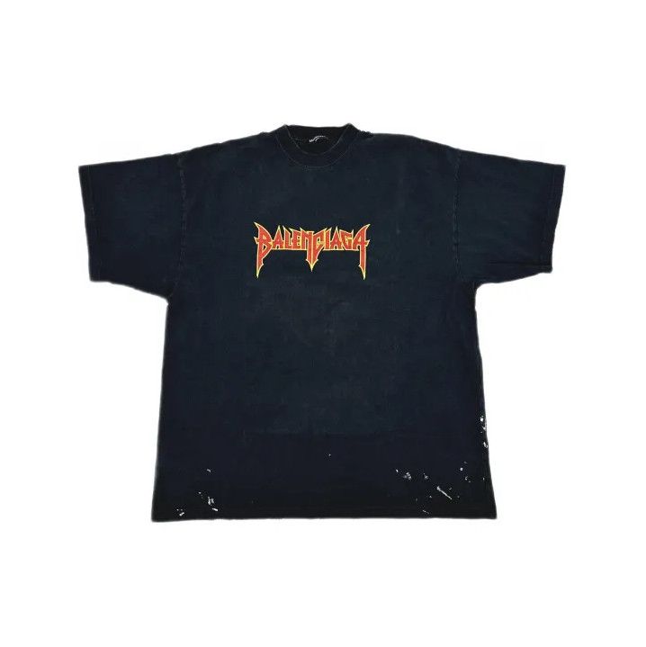 Balenciaga Balenciaga SS22 Metallica Graphic Black T-Shirt Size US M / EU 48-50 / 2 - 2 Thumbnail