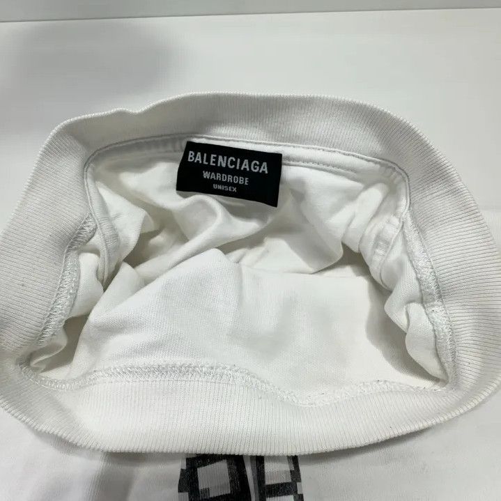 Balenciaga Balenciaga Logo Print White Short-Sleeve T-Shirt Size US L / EU 52-54 / 3 - 5 Thumbnail