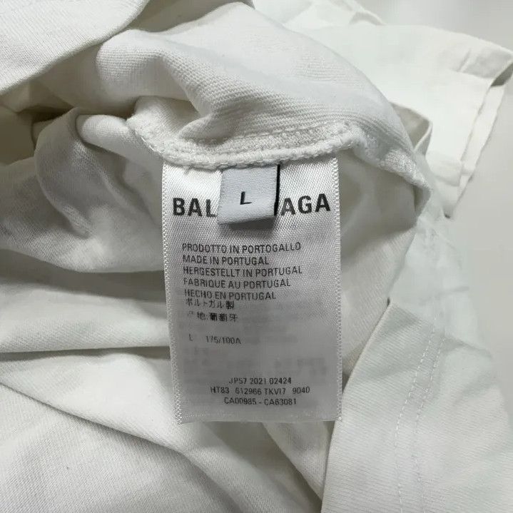 Balenciaga Balenciaga Logo Print White Short-Sleeve T-Shirt Size US L / EU 52-54 / 3 - 4 Thumbnail