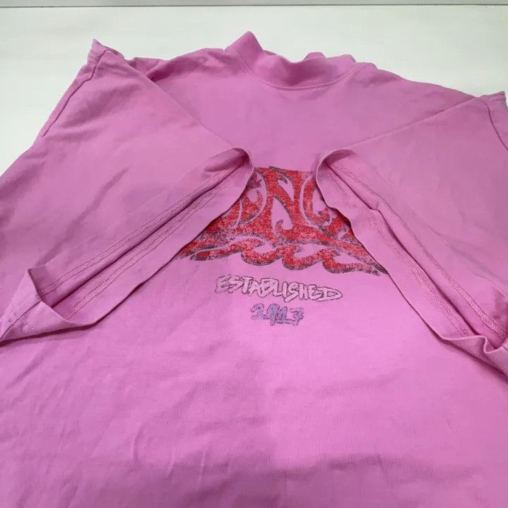 Balenciaga Balenciaga SS23 Printed Pink Oversized T-Shirt Size US S / EU 44-46 / 1 - 8 Thumbnail