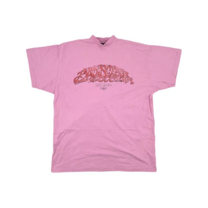 Balenciaga Balenciaga SS23 Printed Pink Oversized T-Shirt Size US S / EU 44-46 / 1 - 2 Thumbnail