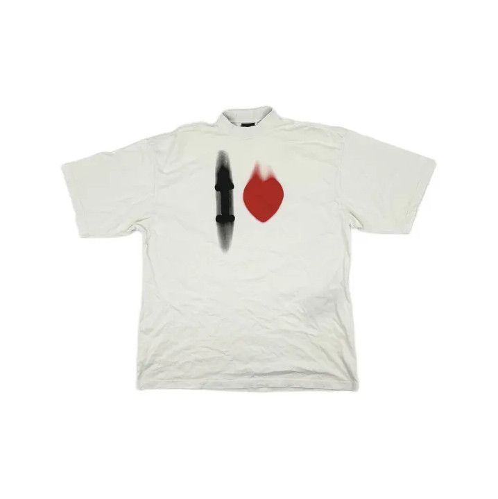 Balenciaga Balenciaga Love Print Oversized Short Sleeve T-Shirt Size US XS / EU 42 / 0 - 2 Thumbnail