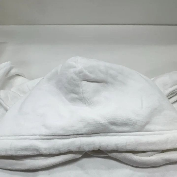 Balenciaga Balenciaga White Logo Drawstring Hoodie Size US M / EU 48-50 / 2 - 8 Thumbnail