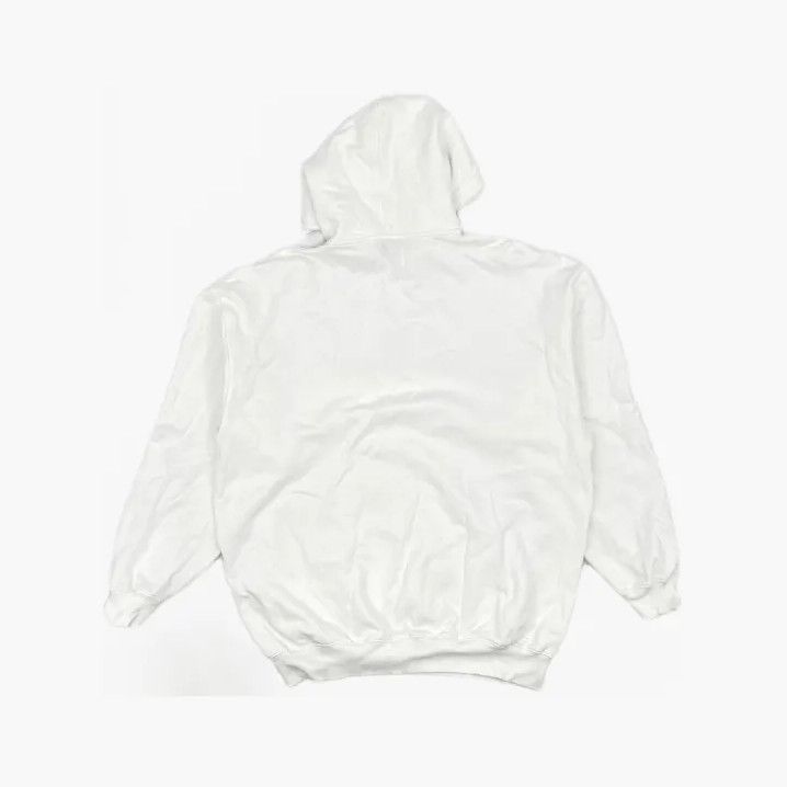 Balenciaga Balenciaga White Logo Drawstring Hoodie Size US M / EU 48-50 / 2 - 3 Thumbnail