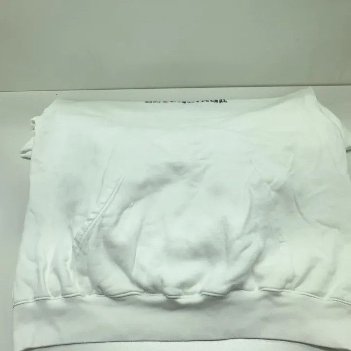 Balenciaga Balenciaga White Logo Drawstring Hoodie Size US M / EU 48-50 / 2 - 14 Thumbnail