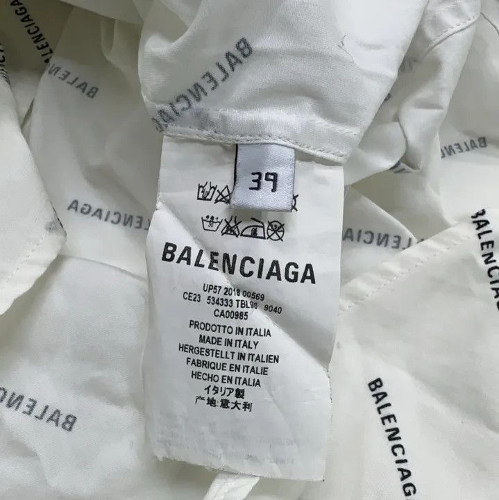 Balenciaga Balenciaga Logo Print Long Sleeve Casual Shirt Size US M / EU 48-50 / 2 - 5 Thumbnail