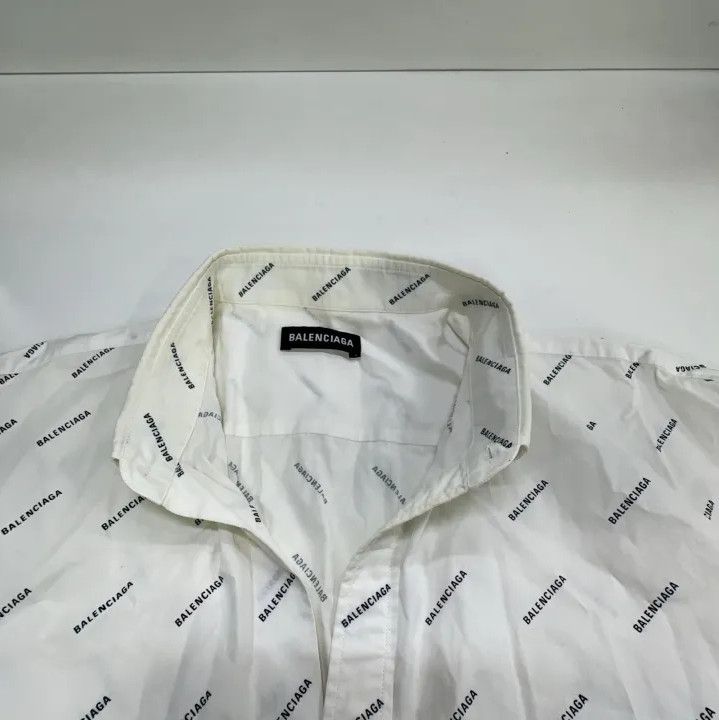 Balenciaga Balenciaga Logo Print Long Sleeve Casual Shirt Size US M / EU 48-50 / 2 - 6 Thumbnail