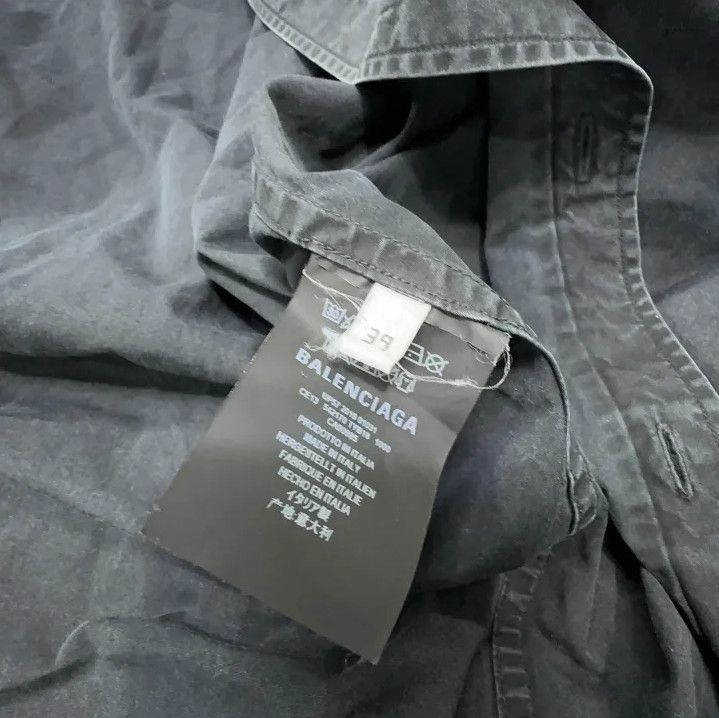 Balenciaga Balenciaga Black Long Sleeve Button-Up Shirt Size US M / EU 48-50 / 2 - 4 Thumbnail