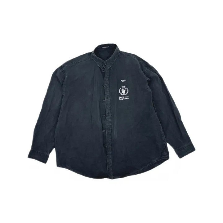 Balenciaga Balenciaga Black Long Sleeve Button-Up Shirt Size US M / EU 48-50 / 2 - 2 Thumbnail
