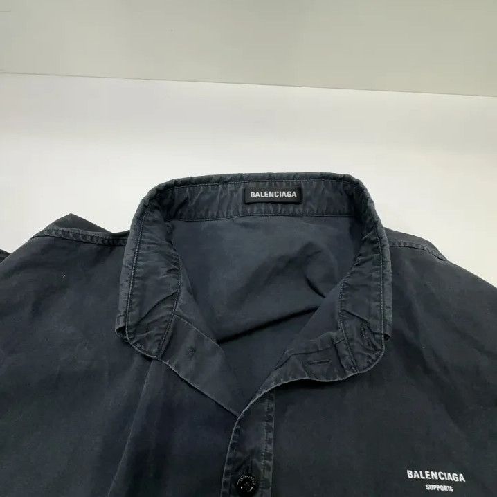 Balenciaga Balenciaga Black Long Sleeve Button-Up Shirt Size US M / EU 48-50 / 2 - 6 Thumbnail