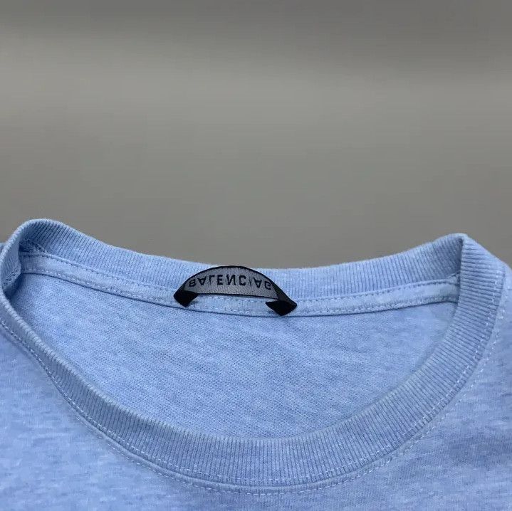 Balenciaga Balenciaga Blue Logo Print Short Sleeve T-Shirt Size US S / EU 44-46 / 1 - 5 Thumbnail