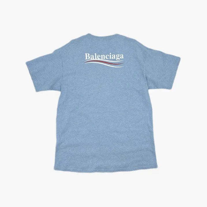 Balenciaga Balenciaga Blue Logo Print Short Sleeve T-Shirt Size US S / EU 44-46 / 1 - 3 Thumbnail