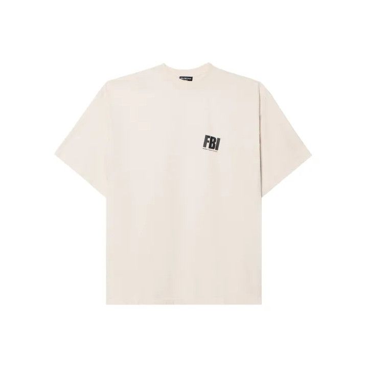 Balenciaga Balenciaga White Short Sleeve Logo T-Shirt Size US M / EU 48-50 / 2 - 2 Thumbnail