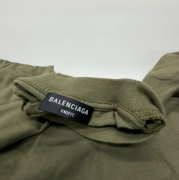 Balenciaga Balenciaga Military Green Logo Print T-Shirt Size US S / EU 44-46 / 1 - 6 Thumbnail