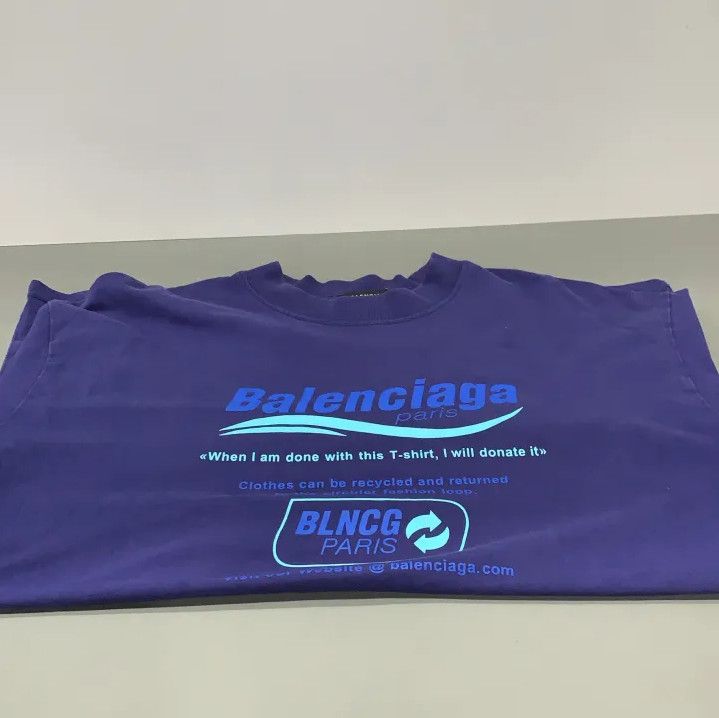Balenciaga Balenciaga Retro Letter Print Loose Short Sleeve Tee Size US XXS / EU 40 - 16 Thumbnail