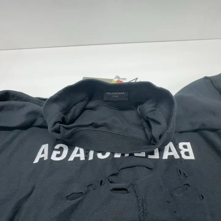 Balenciaga Balenciaga Black Logo Oversized Short Sleeve T-shirt Size US S / EU 44-46 / 1 - 14 Thumbnail