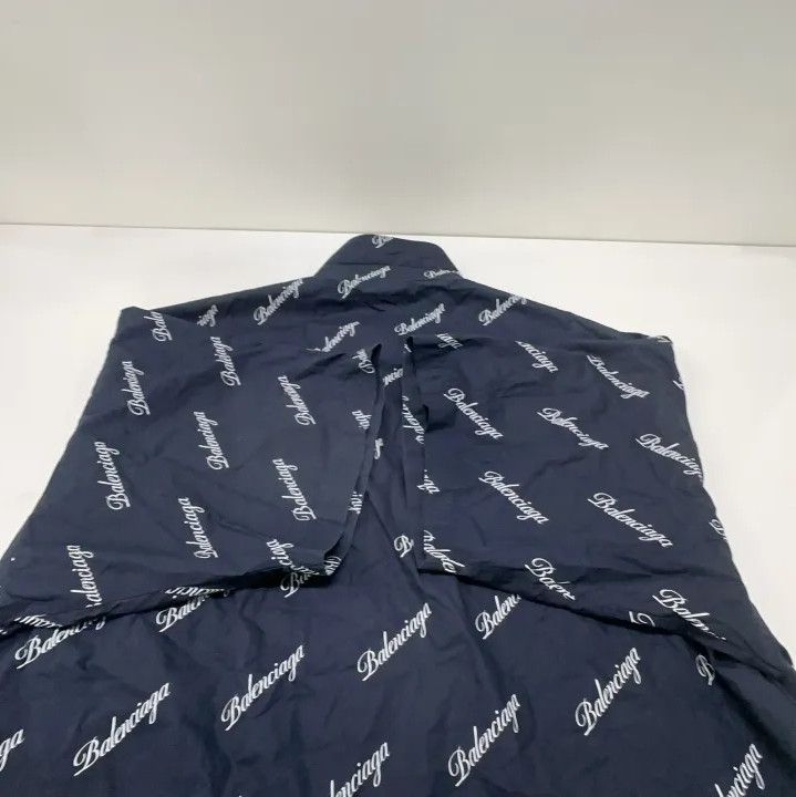 Balenciaga Balenciaga Black Logo Printed Short Sleeve Shirt Size US M / EU 48-50 / 2 - 12 Thumbnail