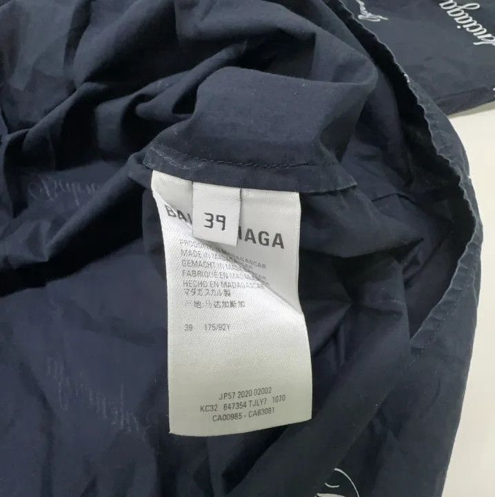 Balenciaga Balenciaga Black Logo Printed Short Sleeve Shirt Size US M / EU 48-50 / 2 - 4 Thumbnail