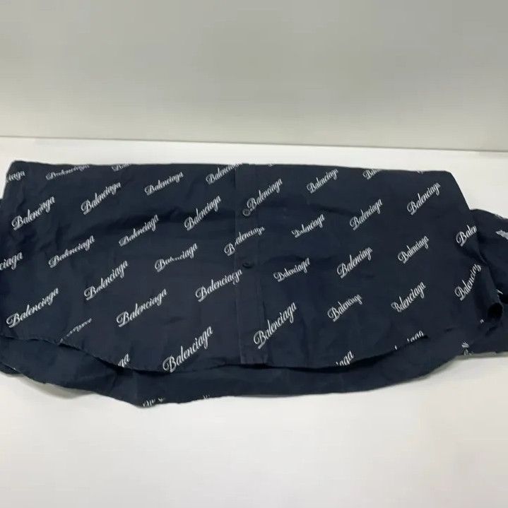 Balenciaga Balenciaga Black Logo Printed Short Sleeve Shirt Size US M / EU 48-50 / 2 - 10 Thumbnail