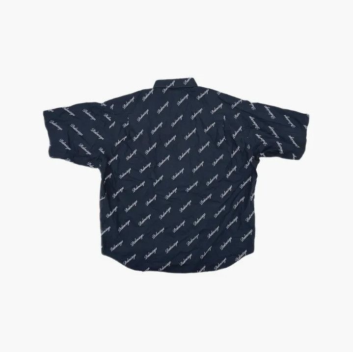 Balenciaga Balenciaga Black Logo Printed Short Sleeve Shirt Size US M / EU 48-50 / 2 - 3 Thumbnail