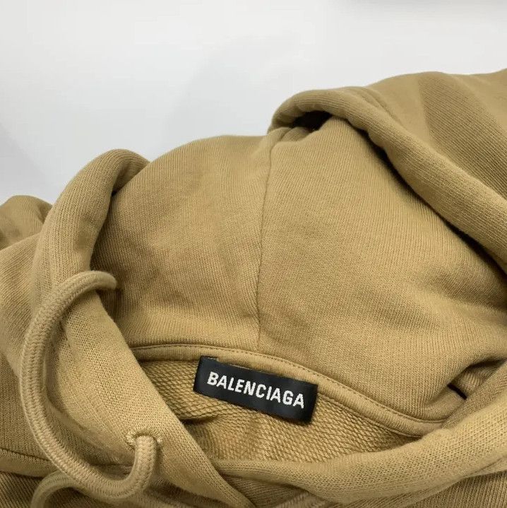 Balenciaga Balenciaga Casual Logo Hoodie in Khaki Size US XS / EU 42 / 0 - 6 Thumbnail