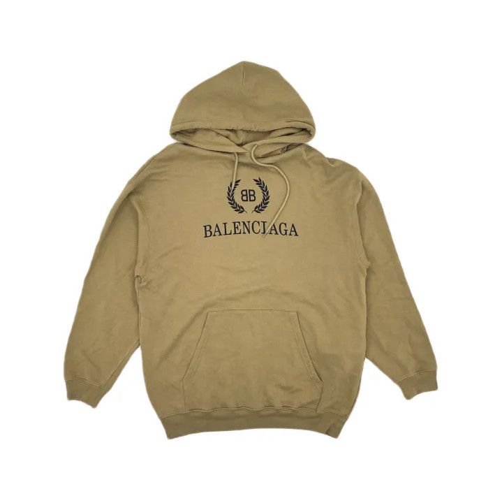 Balenciaga Balenciaga Casual Logo Hoodie in Khaki Size US XS / EU 42 / 0 - 2 Thumbnail