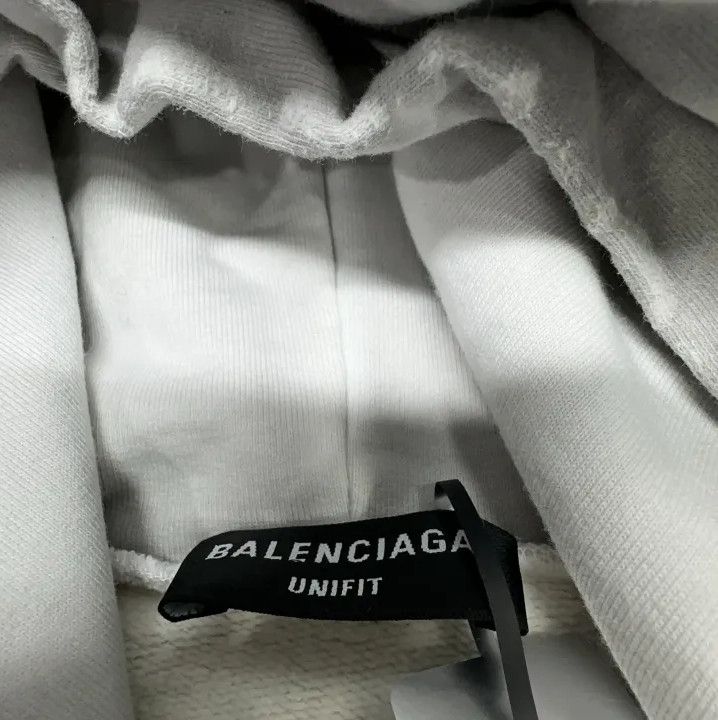 Balenciaga Balenciaga White Logo Graphic Hoodie for Men Size US M / EU 48-50 / 2 - 6 Thumbnail