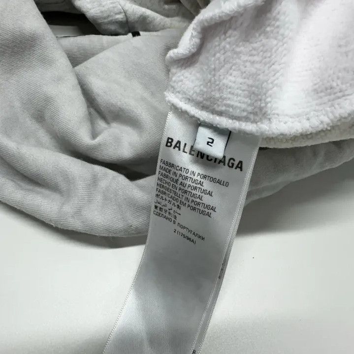 Balenciaga Balenciaga White Logo Graphic Hoodie for Men Size US M / EU 48-50 / 2 - 5 Thumbnail