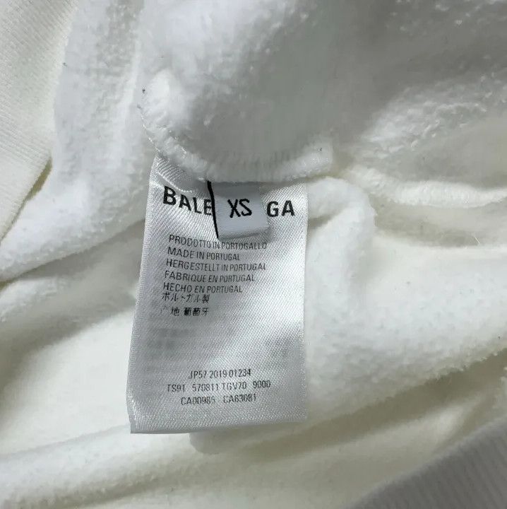 Balenciaga Balenciaga White Logo Print Hoodie for Men Size US XS / EU 42 / 0 - 5 Thumbnail