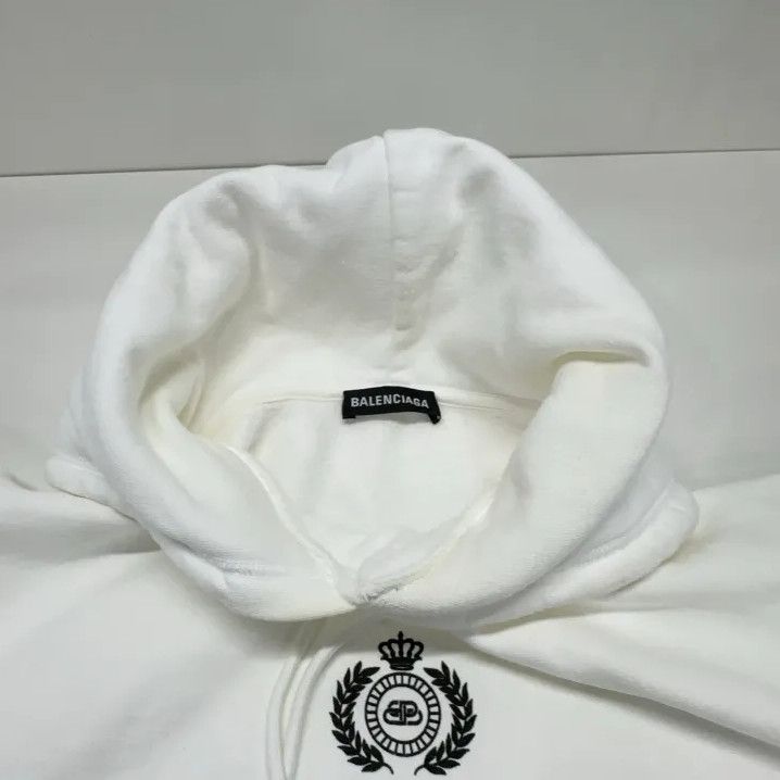 Balenciaga Balenciaga White Logo Print Hoodie for Men Size US XS / EU 42 / 0 - 8 Thumbnail