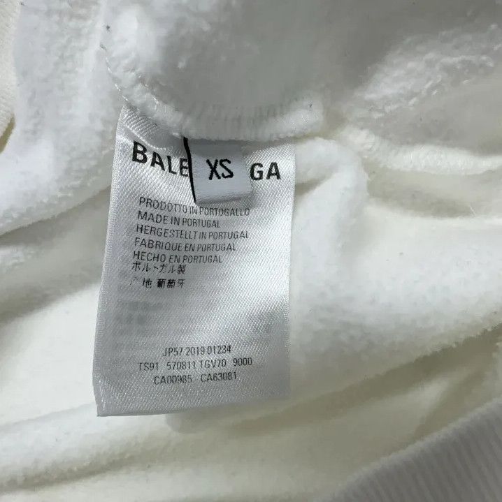 Balenciaga Balenciaga White Logo Print Hoodie for Men Size US XS / EU 42 / 0 - 6 Thumbnail